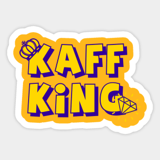 Kaff (Village) King yellow violet King of the village gift birthday Sticker